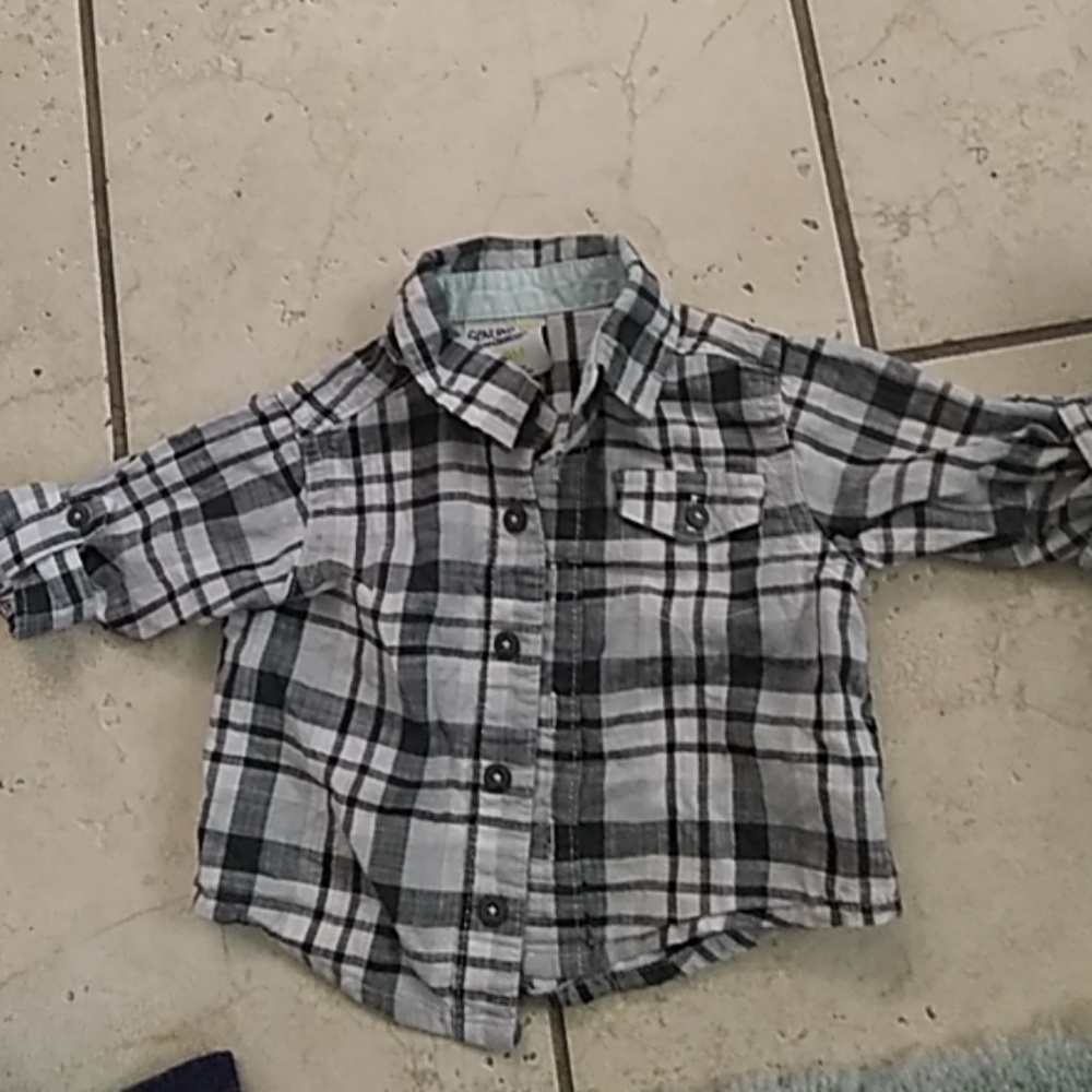 Boys long sleeve button up shirt